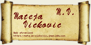Mateja Vicković vizit kartica